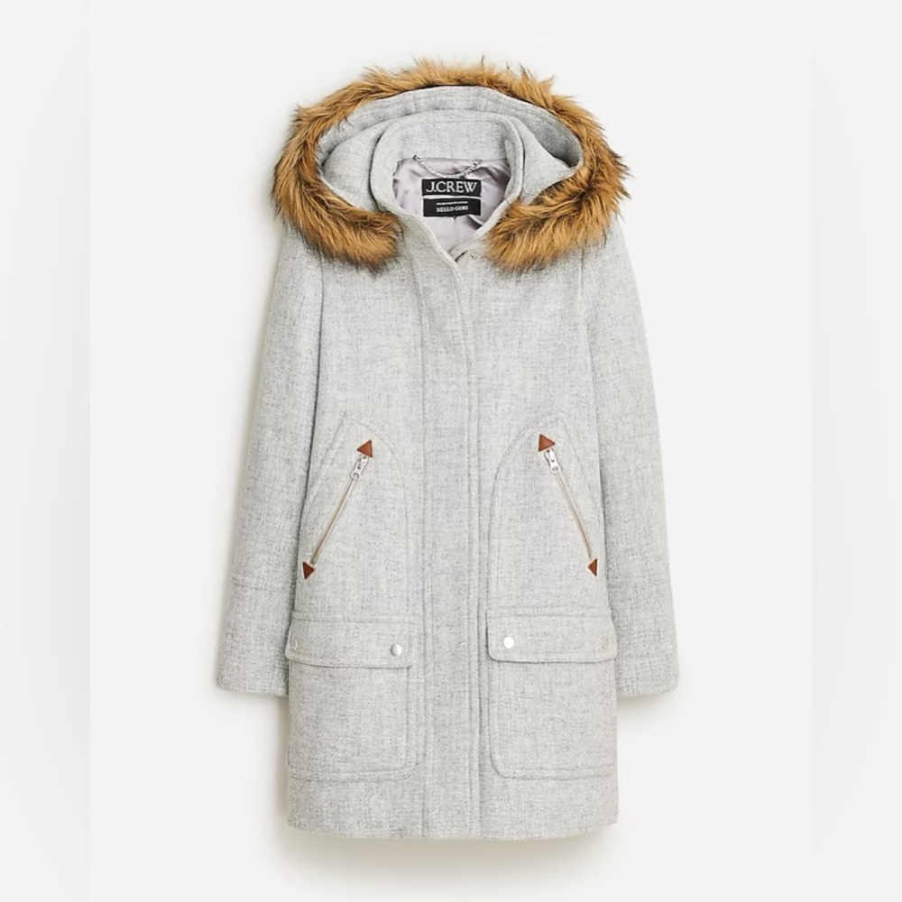 J Crew Chateau Parka in Italian Stadium-Cloth Wool